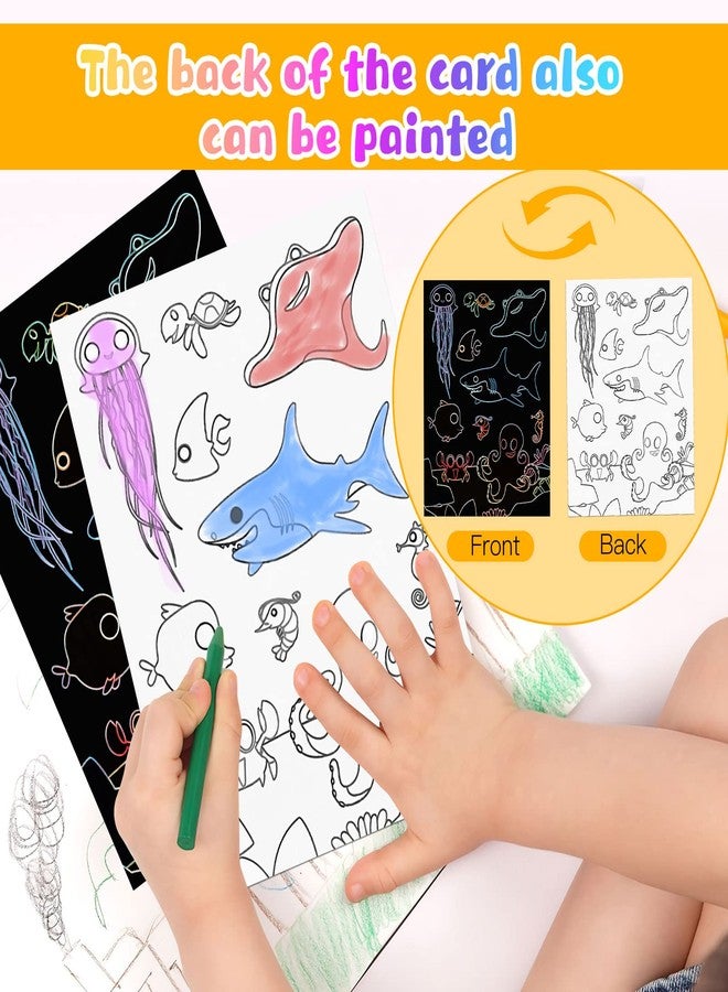 مجموعة من 3 أوراق رسم قابلة للخدش للأطفال، كتاب رسم سحري ملون للفتيات، كتاب رسم بألوان قوس قزح قابل للخدش مع 3 أقلام خدش لألعاب حفلات أعياد الميلاد، مجموعات مشاريع يدوية وهدايا حرفية - Image 5